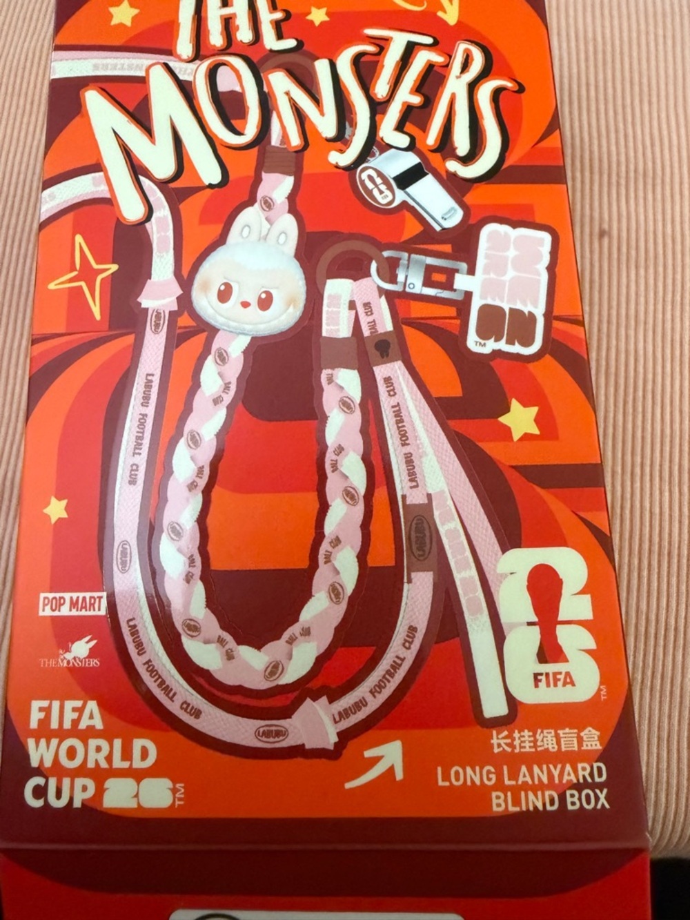 The Monsters Long Lanyard - orange White FIFA with whistle 😗
